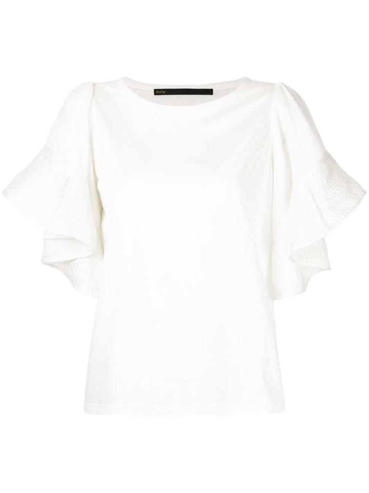 Muller Of Yoshiokubo Frill Short-sleeve Top - White