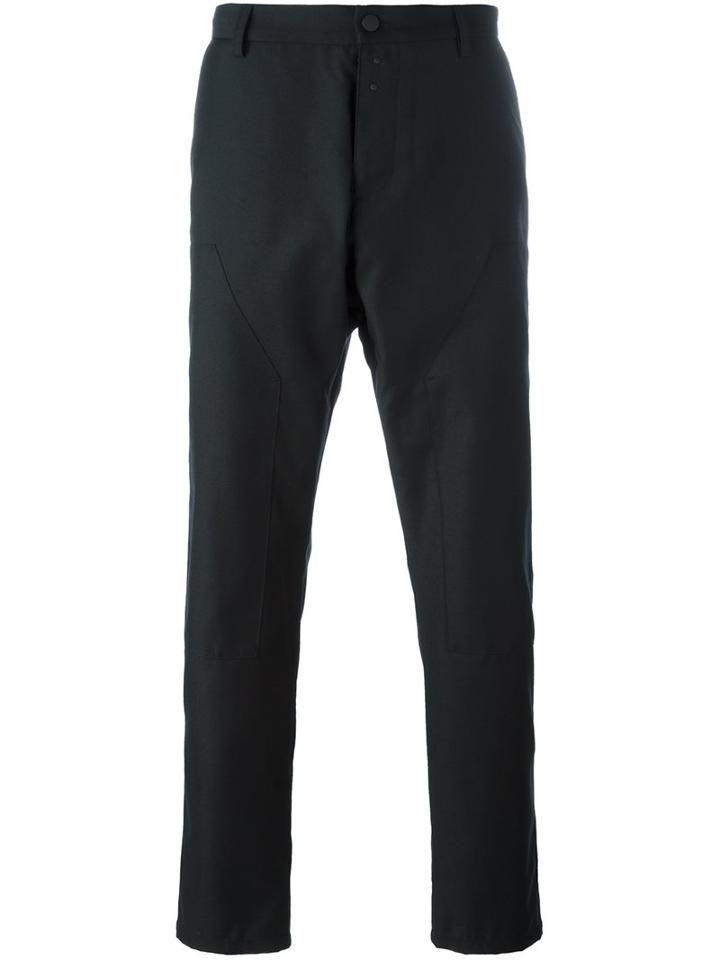 Oamc Pleated Tapered Trousers, Men's, Size: 32, Black, Polyester/cupro/virgin Wool