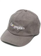 Geo Embroidered Graphics Cap - Grey