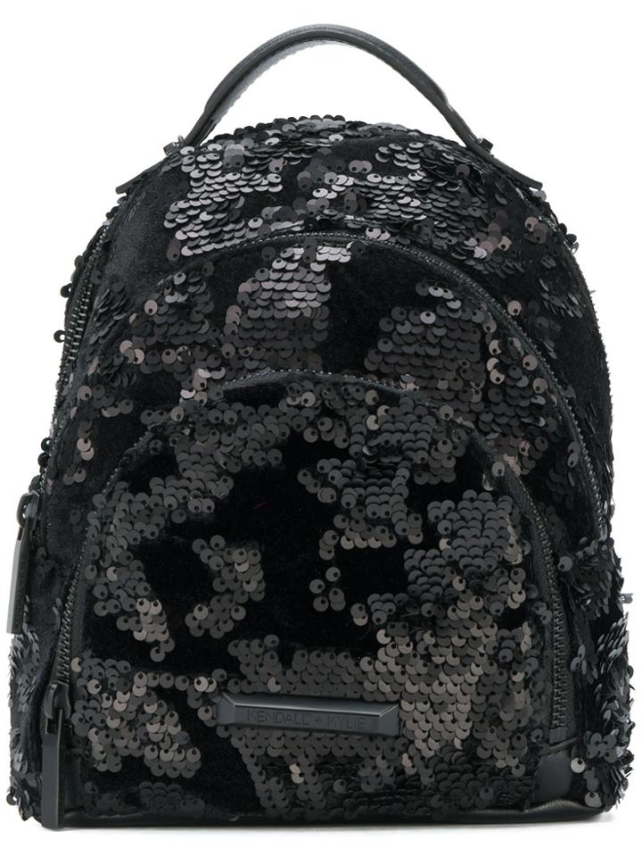 Kendall+kylie Sequinned Small Backpack - Black