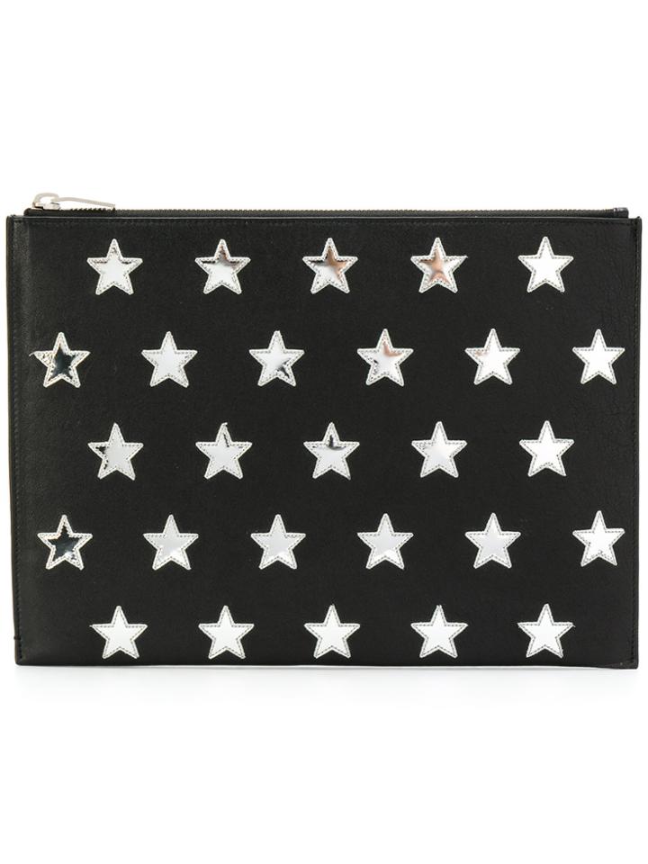 Saint Laurent Stars Tablet Pouch - Black