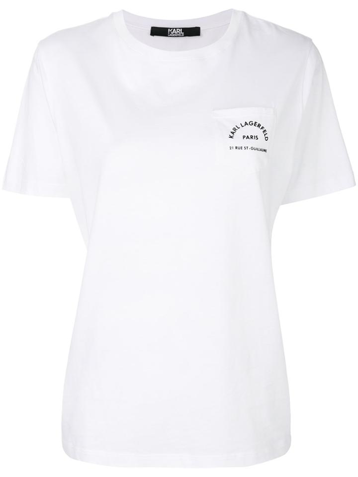Karl Lagerfeld Logo Pocket T-shirt - White