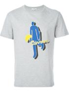 Carven Front Print T-shirt, Men's, Size: Large, Grey, Cotton