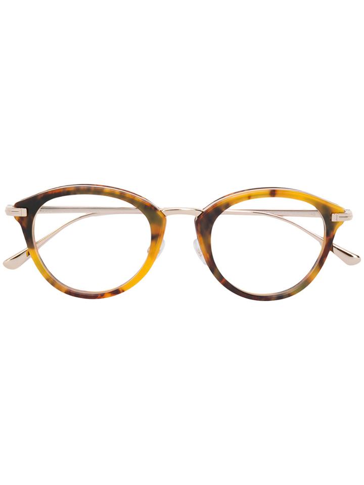 Tom Ford Eyewear Tortoiseshell Round Glasses - Brown