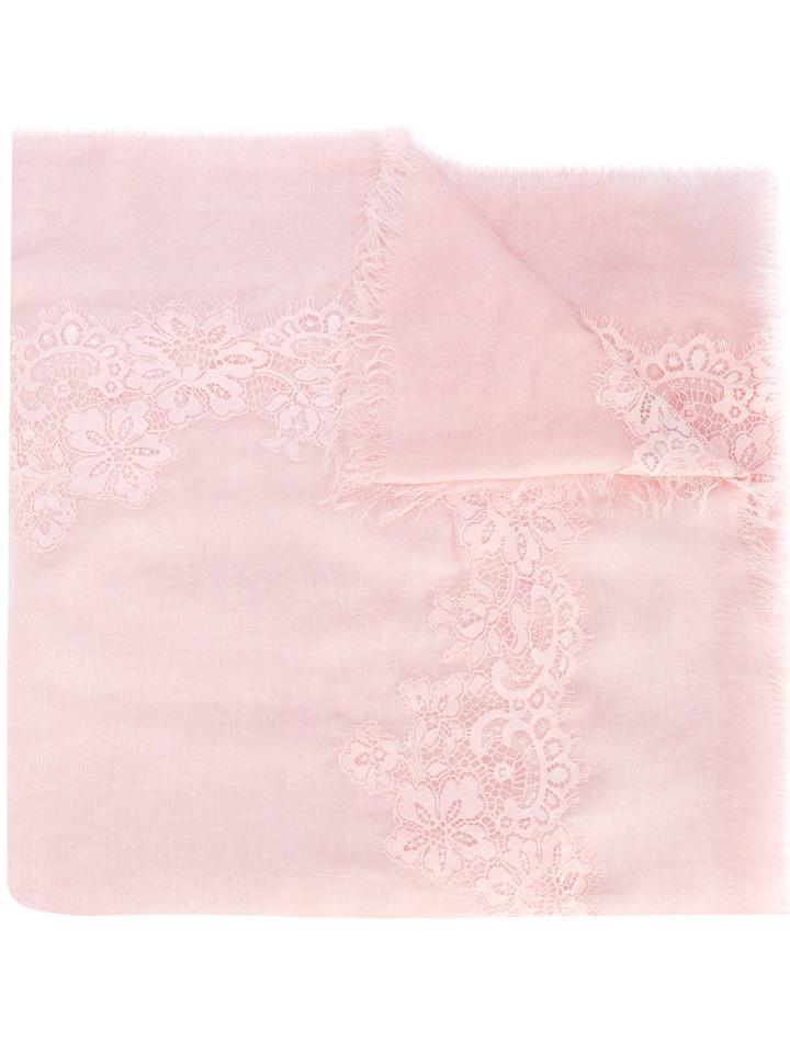 Ermanno Scervino - Classic Woven Scarf - Women - Silk/modal - One Size, Pink/purple, Silk/modal
