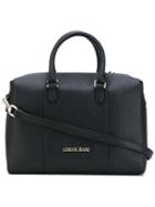 Armani Jeans - Structured Tote - Women - Synthetic Resin - One Size, Black, Synthetic Resin