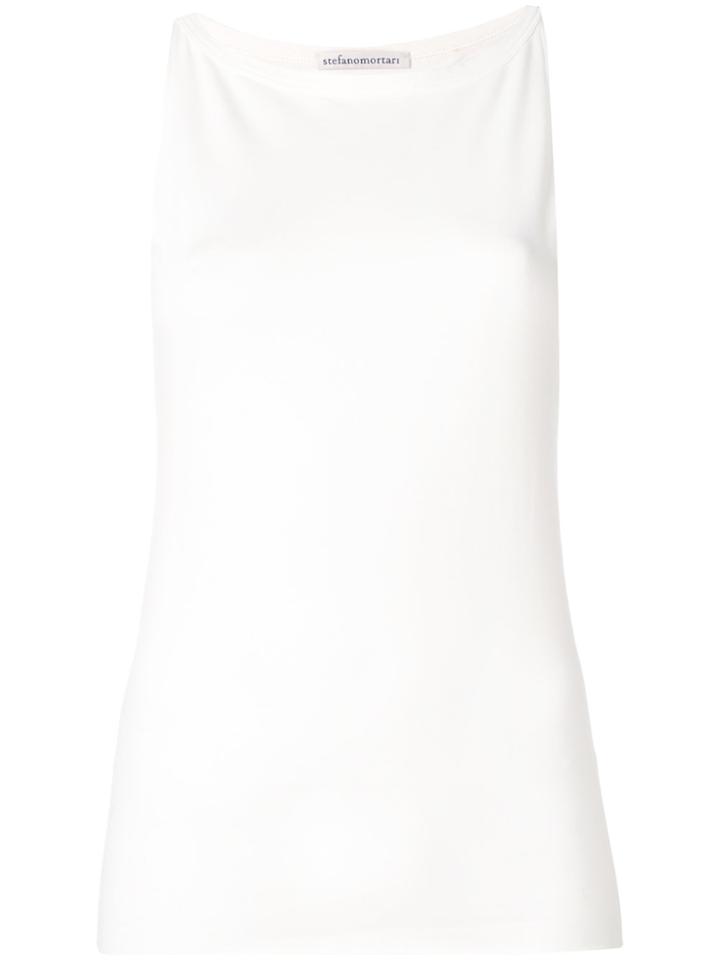 Stefano Mortari Sleeveless Tank Top - White