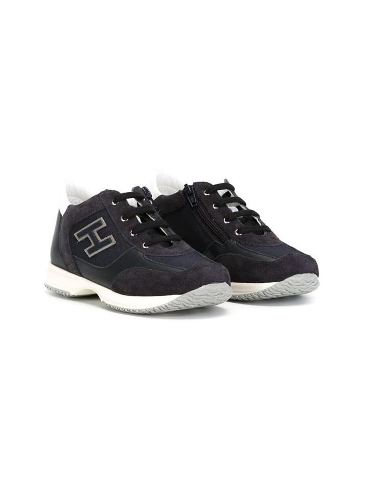 Hogan Kids Logo Sneakers, Boy's, Size: 24, Blue