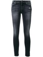 7 For All Mankind Light-wash Skinny Jeans - Black