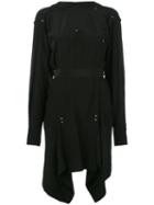 Isabel Marant Studded Wrap Dress, Women's, Size: 40, Black, Silk/brass