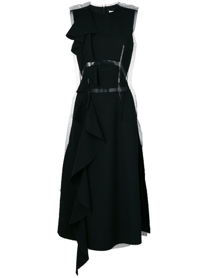 Maison Margiela Asymmetric Ruffle Dress - Black