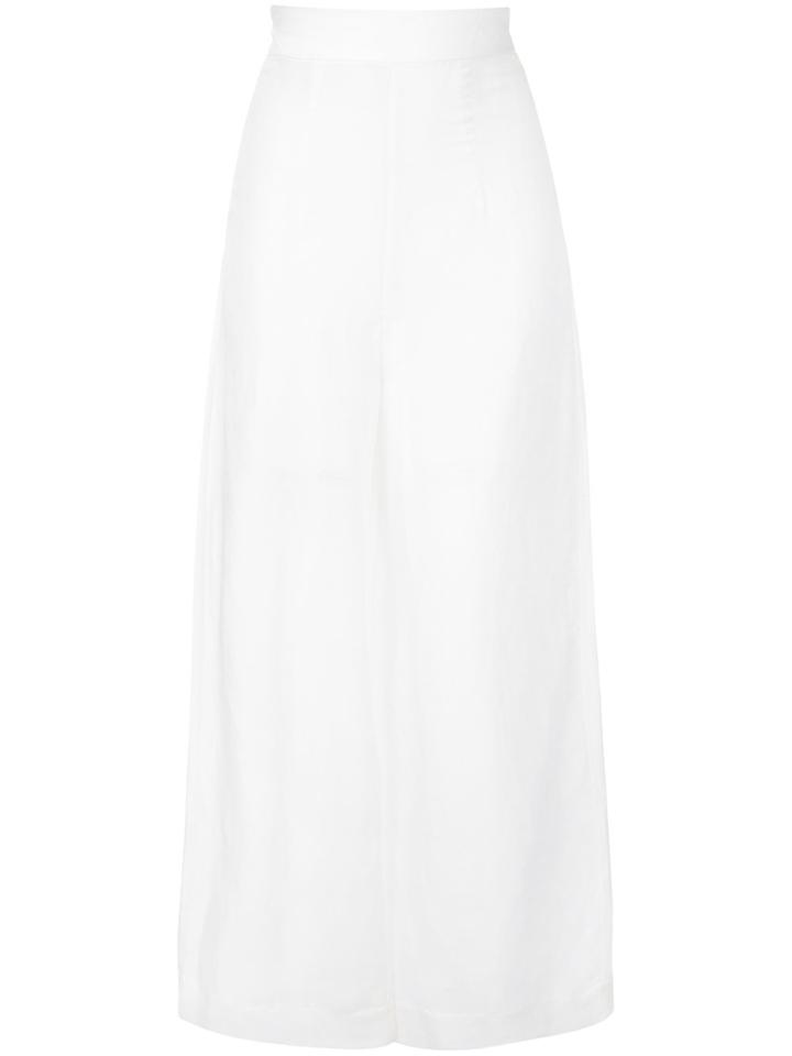 Solace London High-waisted Loose Trousers - White