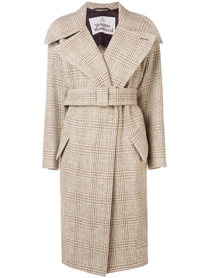 Vivienne Westwood Checkered Trench Coat - Pink