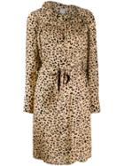 Baum Und Pferdgarten Frill Trimmed Leopard Print Dress - Neutrals