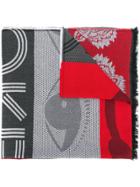 Kenzo Multi Icon Scarf - Grey