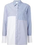 Steve J & Yoni P Multi Stripe Shirt, Women's, Size: Small, Blue, Cotton