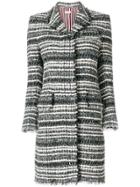 Thom Browne Banker Stripe Chesterfield Overcoat - Grey