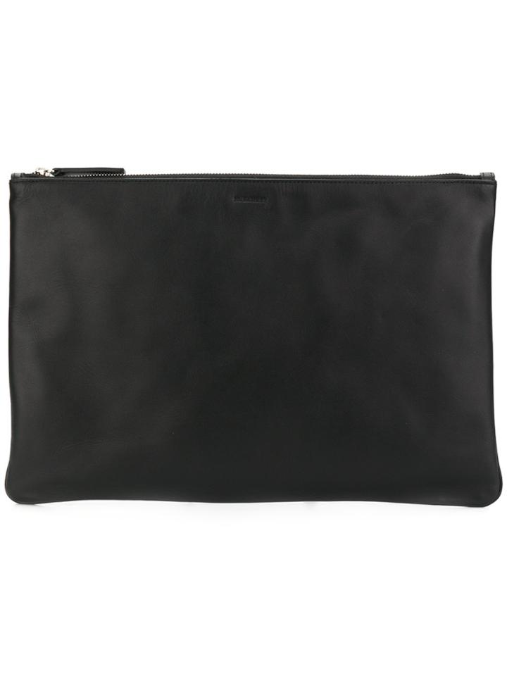 Jil Sander Classic Zipped Clutch - Black