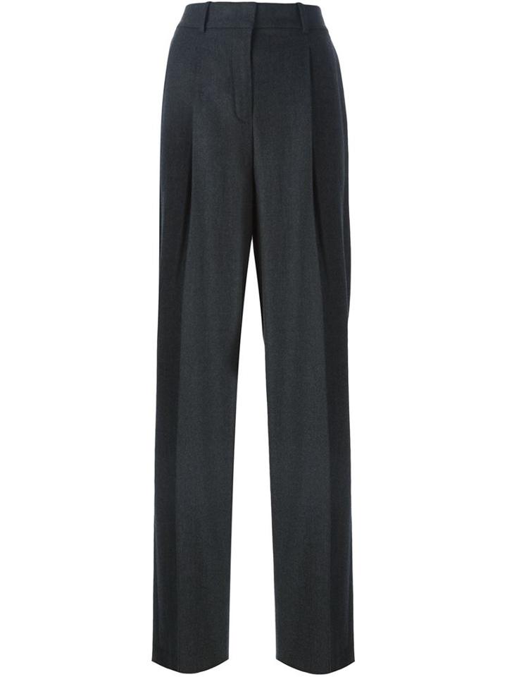 Theory High Waist Gaucho Trousers, Women's, Size: 10, Grey, Polyester/polyurethane/wool