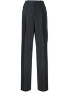 Theory High Waist Gaucho Trousers, Women's, Size: 10, Grey, Polyester/polyurethane/wool