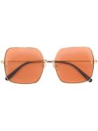 Stella Mccartney Eyewear Oversized Square Sunglasses - Metallic