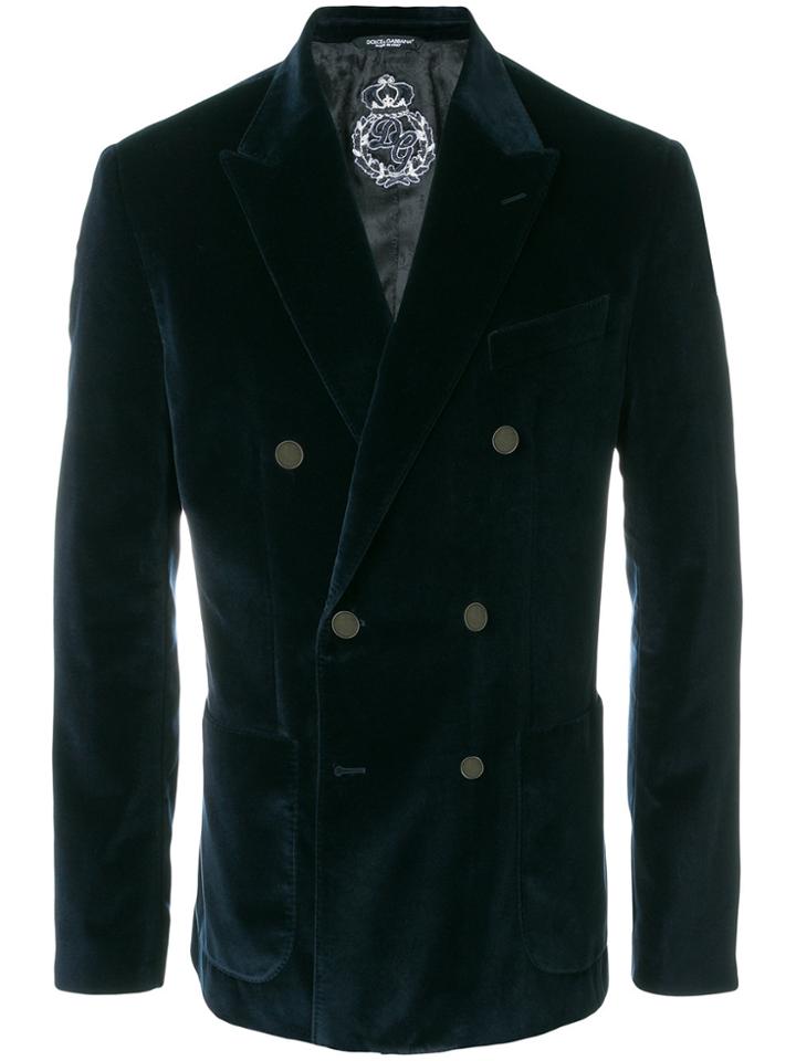 Dolce & Gabbana Double Breasted Dinner Jacket - Blue