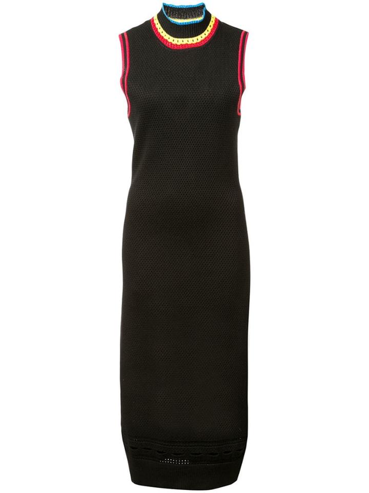 Proenza Schouler Pswl Colorblock Mockneck Dress - Black