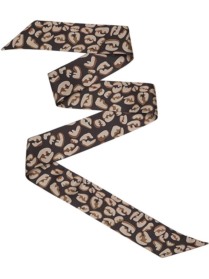 Fendi Logo Splash Print Wrappy Scarf - Black