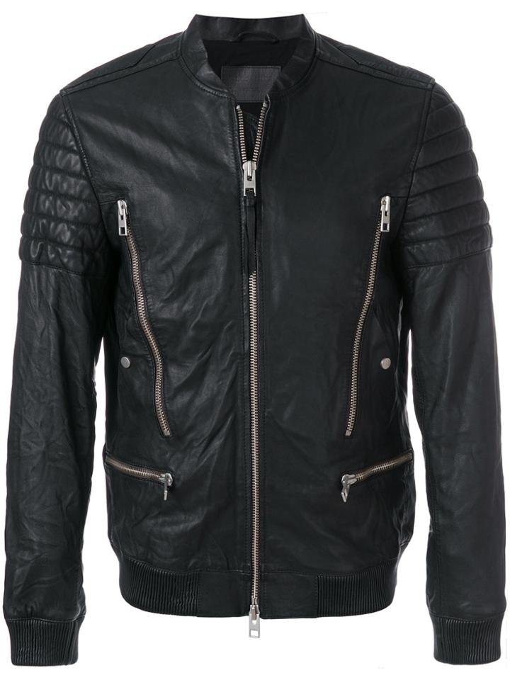 All Saints Creased Zipped Jacket - Black
