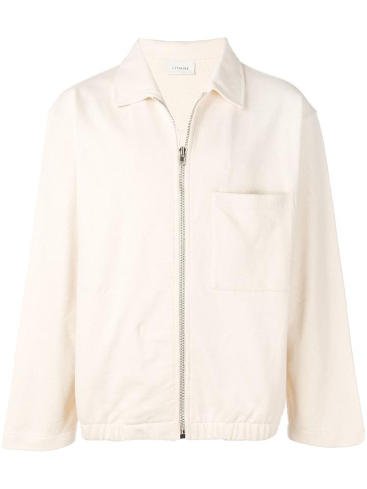 Lemaire Zipped Up Bomber Jacket - Neutrals