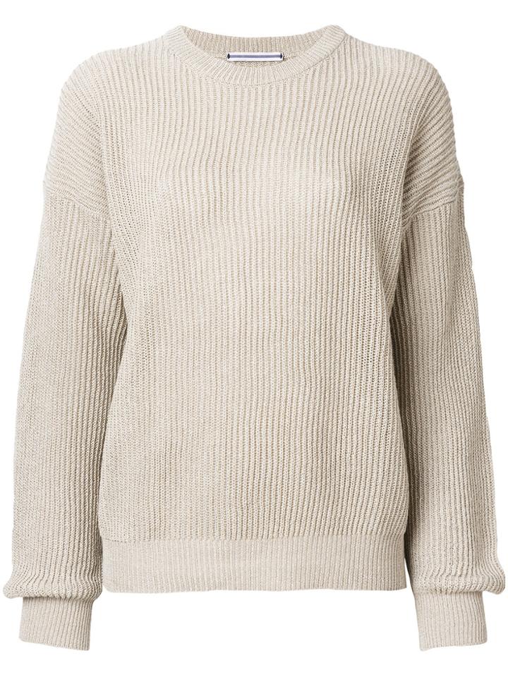 Cristaseya Dropped Shoulder Knit Jumper - Nude & Neutrals