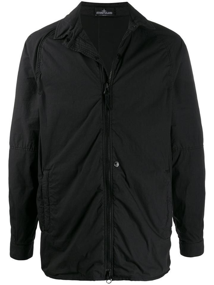 Stone Island Shadow Project Zipped Shirt Jacket - Black