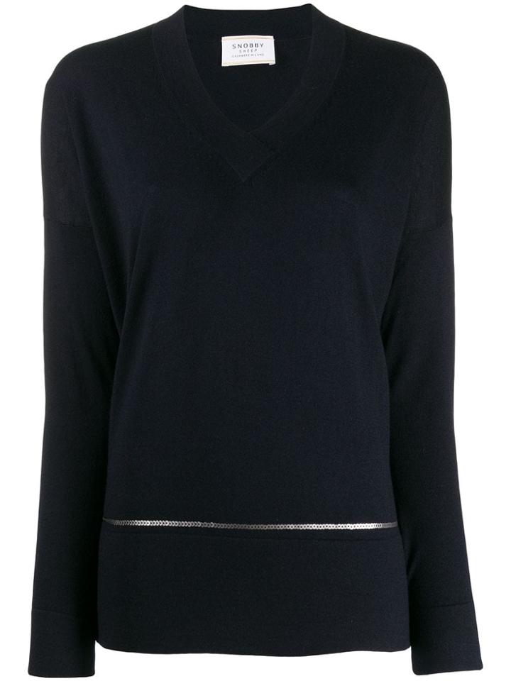 Snobby Sheep Sequin Lined Jumper - Blue