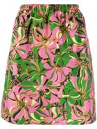 La Doublej Botanic Print Skirt - Pink