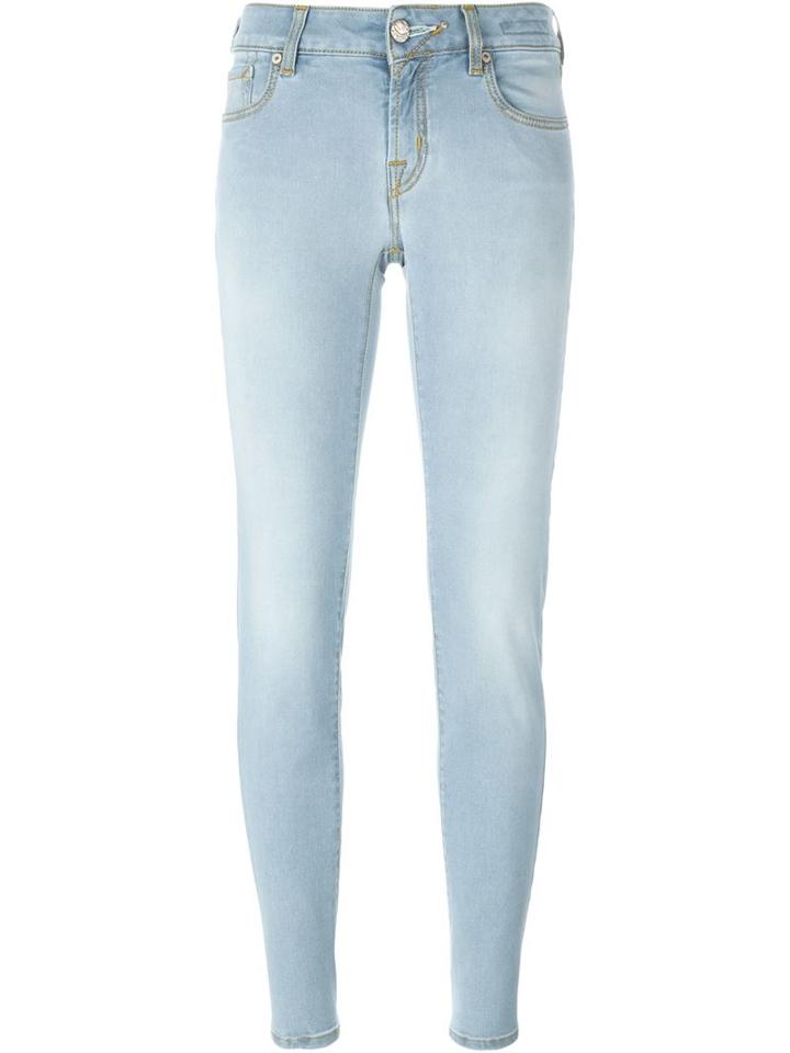 Jacob Cohen Stonewash Effect Skinny Jeans, Women's, Size: 27, Blue, Cotton/spandex/elastane