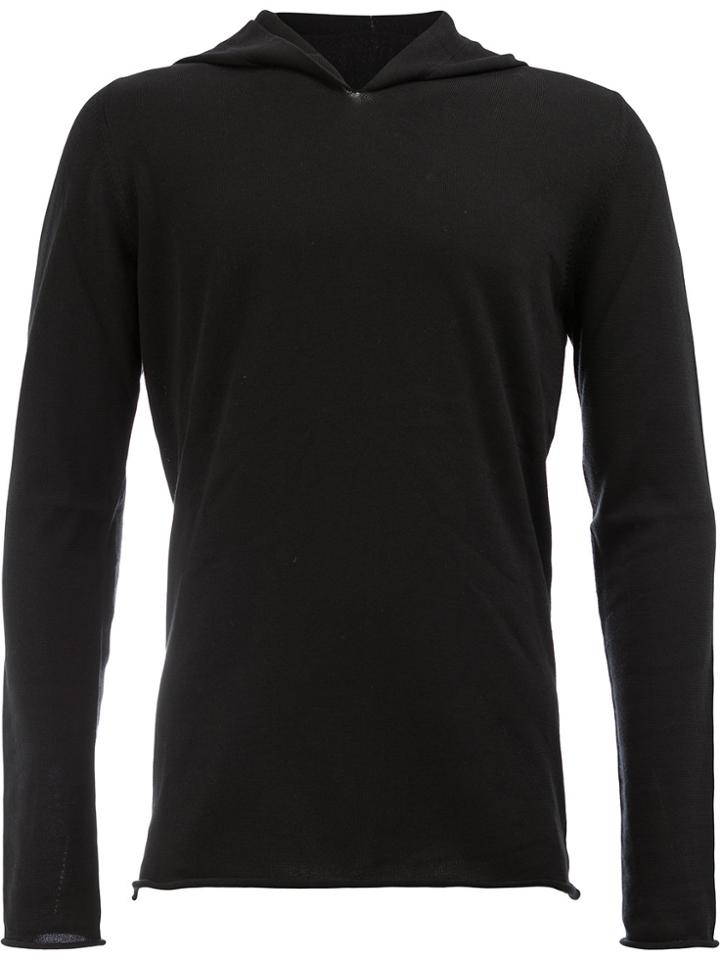 Label Under Construction Fitted Hooded Sweater - Black