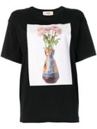 Ports 1961 Flower And Vase Print T-shirt - Black