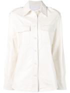 Helmut Lang Glaze1 Leather Shirt - Neutrals