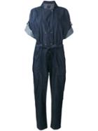 Citizens Of Humanity - Belted Jumpsuit - Women - Cotton - M, Blue, Cotton