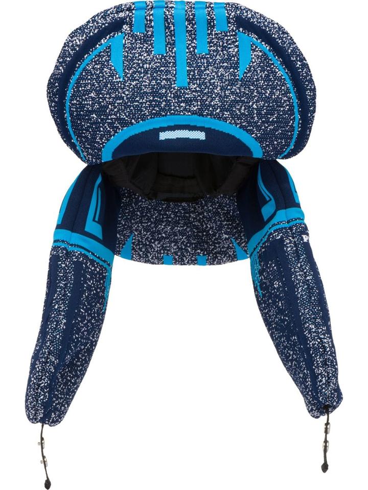 Prada Jacquard Padded Hat - Blue