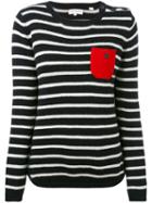 Chinti And Parker - Striped Sweater - Women - Cashmere - M, Black, Cashmere