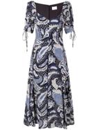 Alice Mccall Paisley Print Midi Dress - Blue