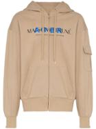 Maison Kitsuné X Ader Error Logo Printed Hoodie - Green