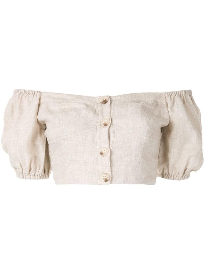 Suboo Off-the-shoulder Cropped Top - Neutrals