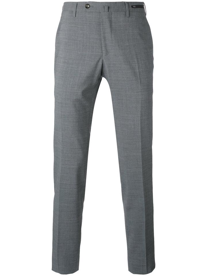 Pt01 - Tailored Trousers - Men - Polyester/spandex/elastane/virgin Wool - 48, Grey, Polyester/spandex/elastane/virgin Wool