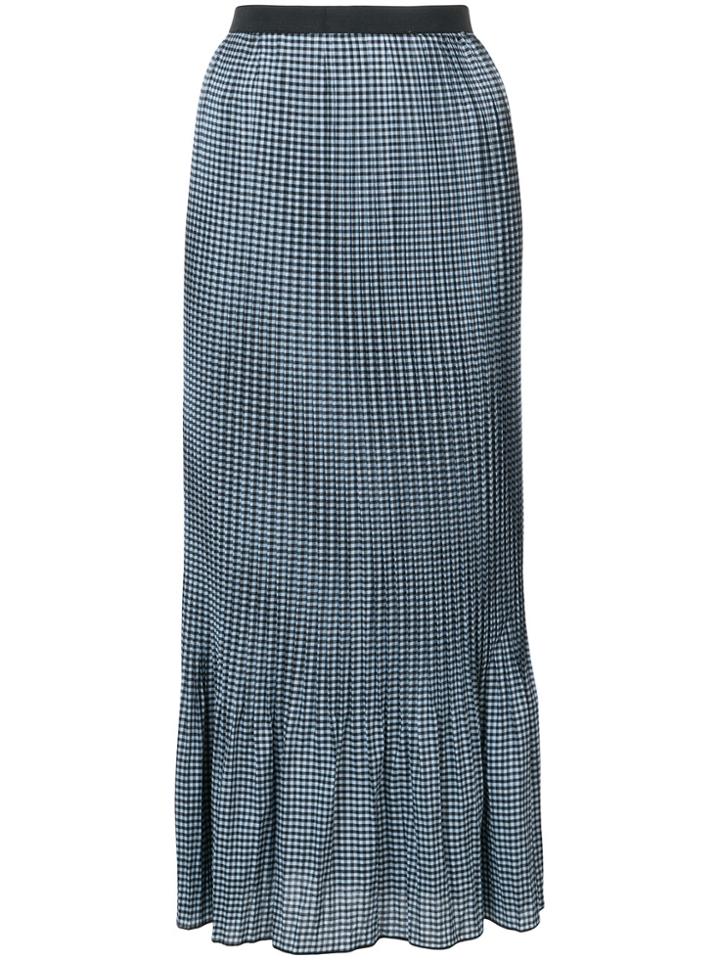 Adam Selman Checkered Maxi Skirt - Blue