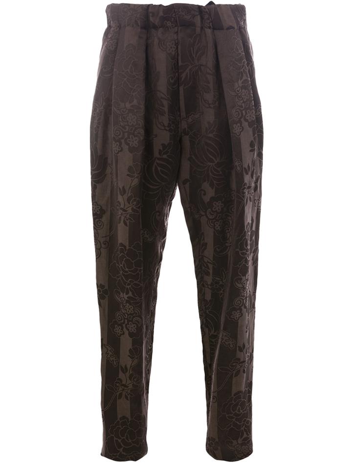 Haider Ackermann Floral Print Trousers - Brown
