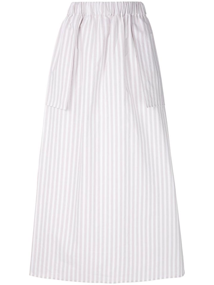 Cristaseya Striped Maxi Skirt - White