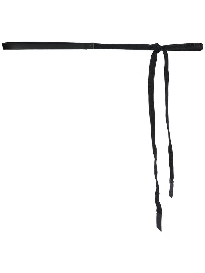 Alyx - Knot Detail Belt - Unisex - Cotton/leather - One Size, Black, Cotton/leather