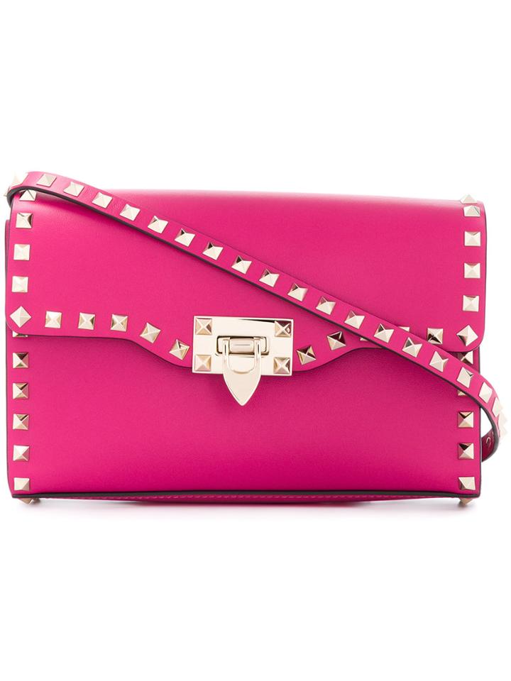 Valentino Rockstud Crossbody Bag - Pink & Purple
